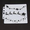 Exquisite Christmas Spraying Drawing Template Portable Washable 3-ring Loose-leaf Stencils Reusable Anti-break for Kids