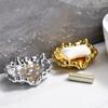 Electroplated Soap Box Cloud Fragrant Soap Box Soap Storage Box for Non Perforated Drainage Bathroom Non Slip Soap Holder and Soap Holder