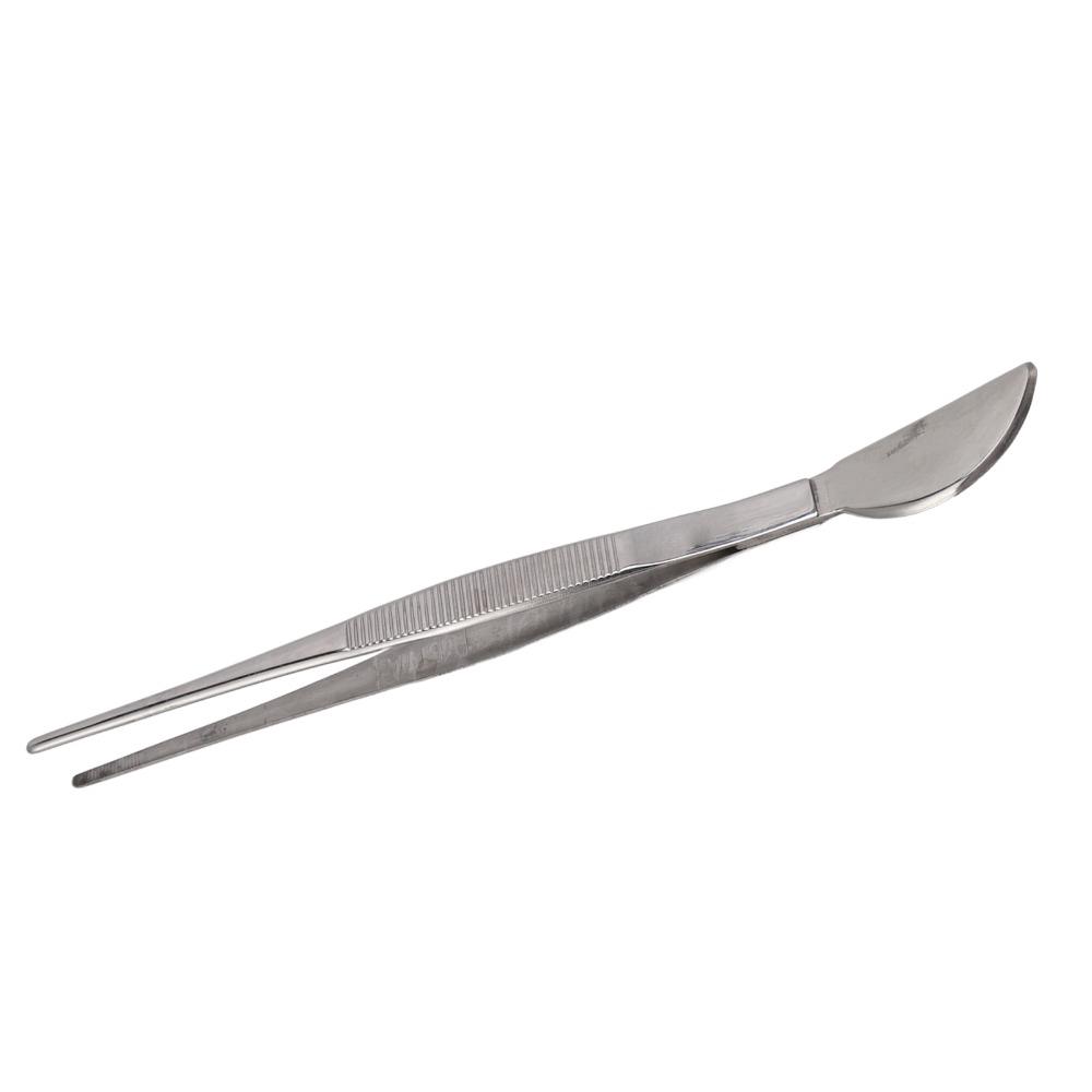 Crescent Moon Head Stainless Steel Tweezers Rust Proof Rake Spatula Tools Bonsai Tweezers Set