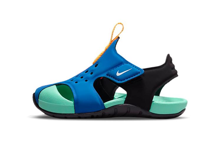 

Nike Sunray Protect 2 BT Breathable Low top Toddler Shoes Blue Red Green Mismatched Infant And Toddler DM0973-641 25