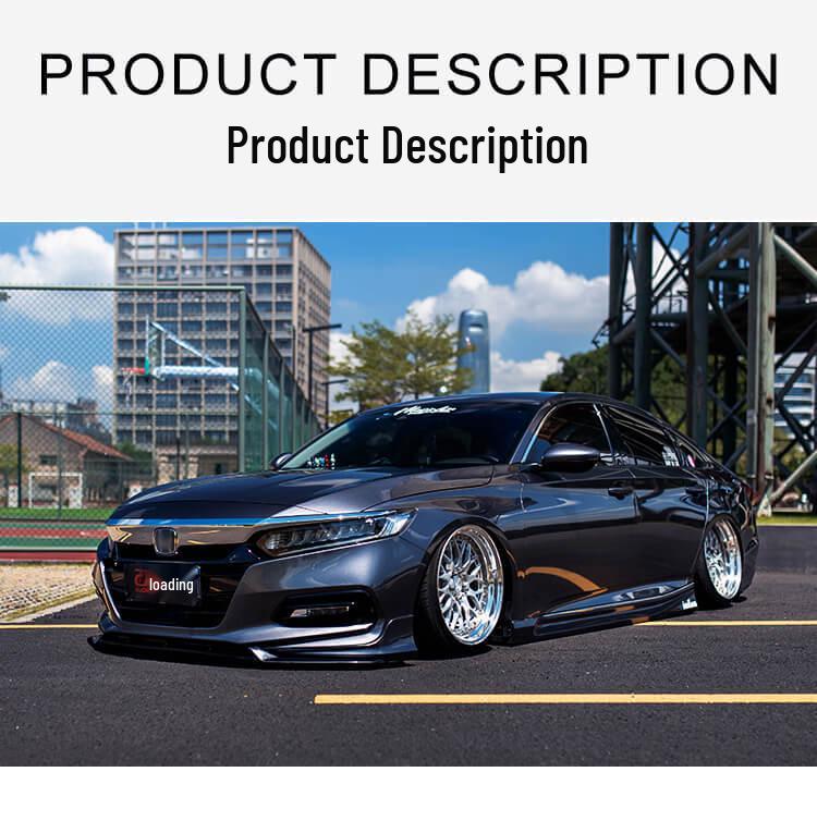 YOFER Tenth Gen Accord Body Kit: Front Lip, Corner Splitters, Spoiler, Bumper.