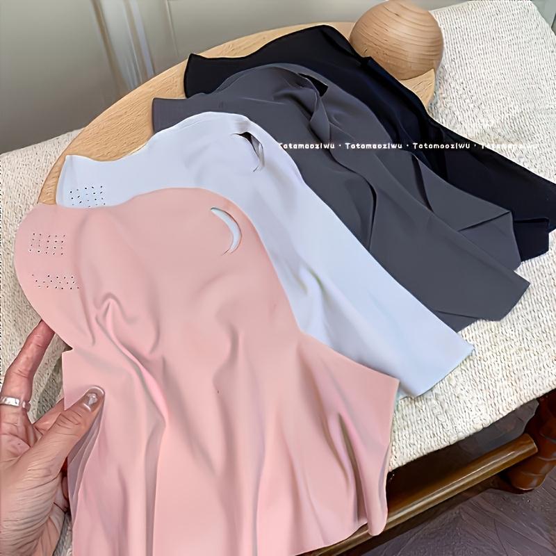 Elegant Face Mask for Women - Breathable, Sun-Protective Neck Cover with Dotted Design, Ideal for Outdoor Activities and Beach