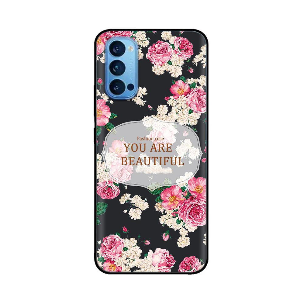 For Oppo Reno4 Pro 5G Case Soft TPU Black Silicone Phone Back Cover for OPPO Reno 4 Reno4 Pro 5G 4G Case Funda Coque Bumper Capa