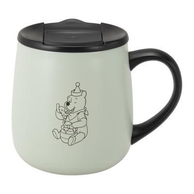 Maebata Winnie the Pooh Mug with Lid 300ml Stainless Steel Double Walled Vacuum Heat Retention Cold Retention Boxed Present Disney 52944