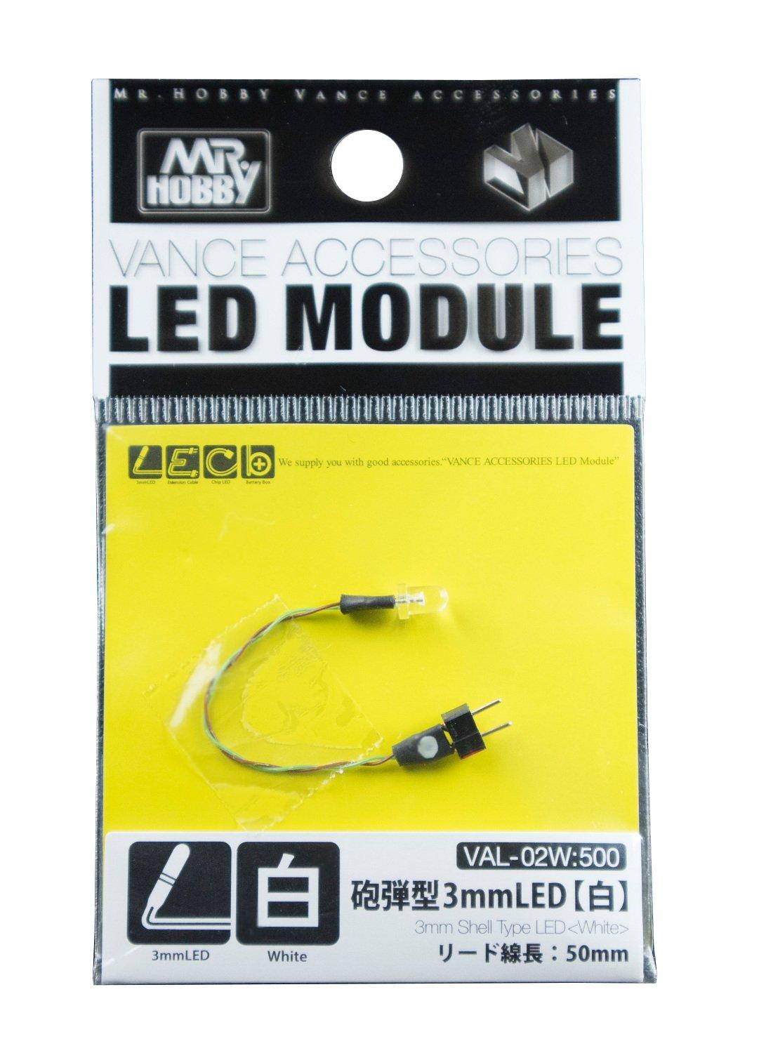 

GSI Creos VANCE ACCESSORIES 3mm Model Building Bullet-Shaped LED, White, Material, VAL-02W