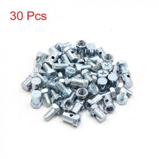 30pcs 5mm Thread Motorcycle Scooter Brake Cable Wire Solderless Nipple Screw