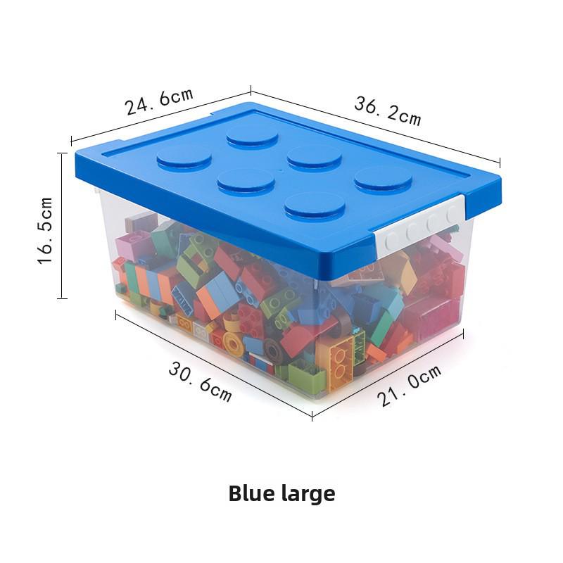 Große transparente Lego Aufbewahrungsbox mit Deckel für Kindergartenspielzeug