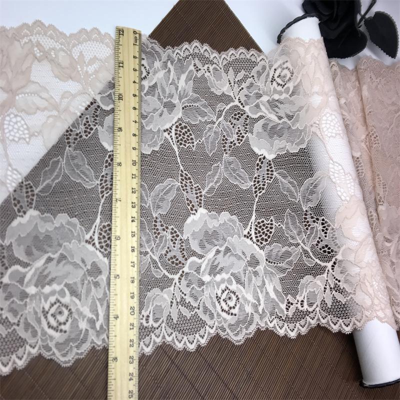 (2 Colors) 23cm wide Stretch Lace, wide Spandex Lace for Lingerie, Bra, Underwear, Sewing & Crafting
