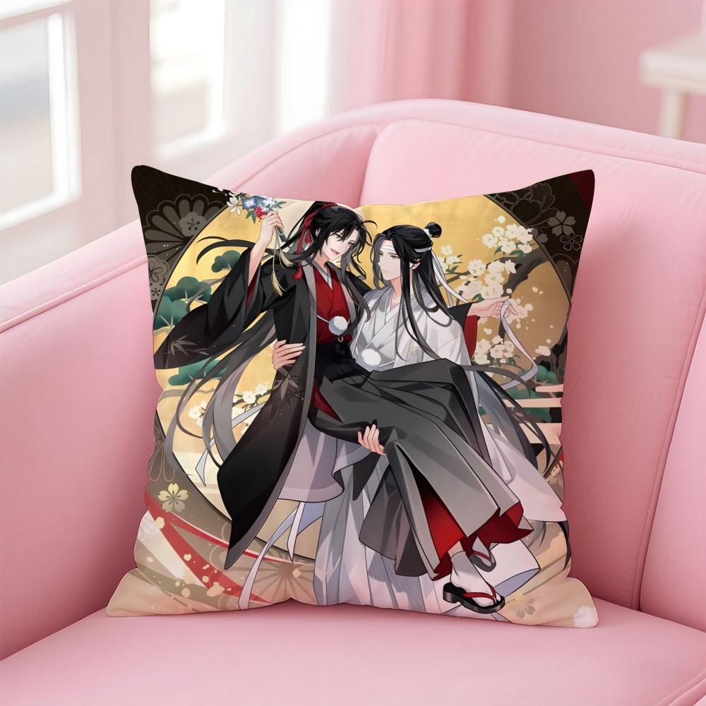 Anime Antique Mo Dao Zu Shi Cushion Cover Pillow Case Soft Skin Friendly Fabric Comfort  Concealed Zipper