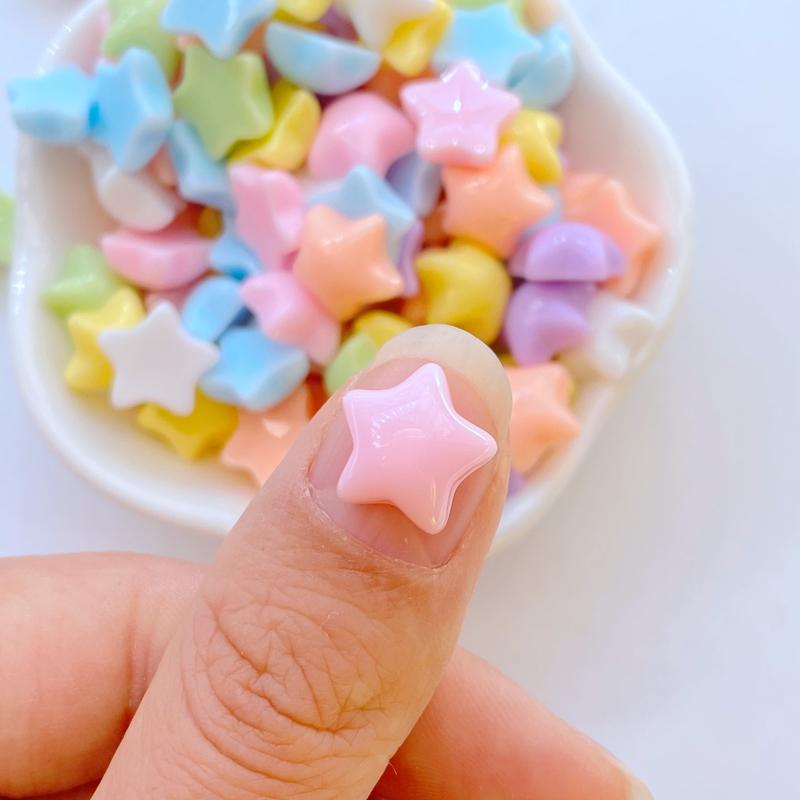 30Pcs New Cute Mini 11Mm Bright Stars Flat Back Resin Scrapbooking Diy Jewelry Craft Decoration Accessories