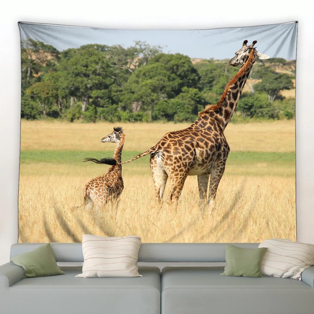 Giraffe Pattern Tapestry Bedroom Living Room Tapestry Home Wall Decoration Tapestry