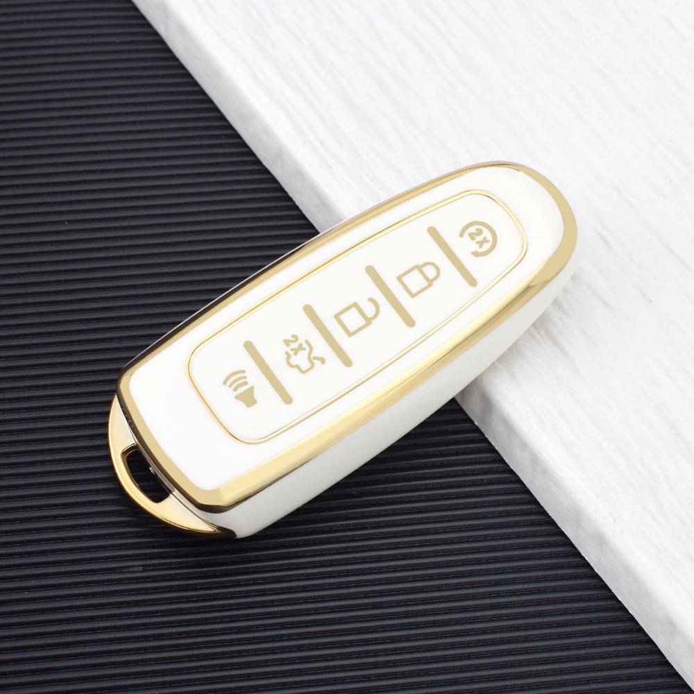 Husă TPU cu 5 Butoane pentru Cheie Auto cu Telecomandă Fob pentru Ford Explorer Edge Escape Flex Taurus 2011 2012 2013 2014 2015 Cheie Inteligentă