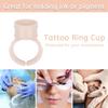 100Pcs Disposable Ring Tattoo Ink Cups Soft Silicone Pigment Container Portable Microblading Permanent Tattoo Pigments Accessory