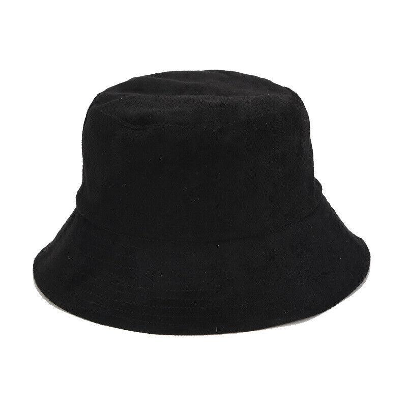 Men Women Wide Brim Suede Sun Hat Outdoor Hiking Fishing Bucket Cap