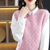 Women's Knitted Vest for Outer Wear Loose Slimming Cardigan Gilet Knitted Top for Ladies