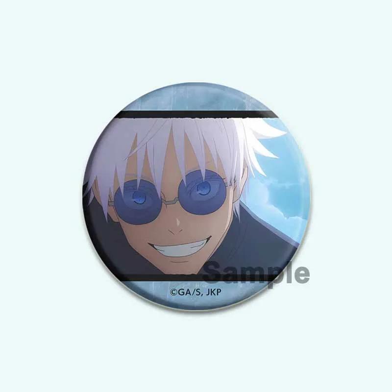 

32/44/58 мм 32/44/58 мм Сатору Годжо Мультяшні круглі брошки Супер популярні значки аніме для рюкзаків Одяг Аксесуари Шпильки Фанати Ювелірні вироби Подарунки 32mm