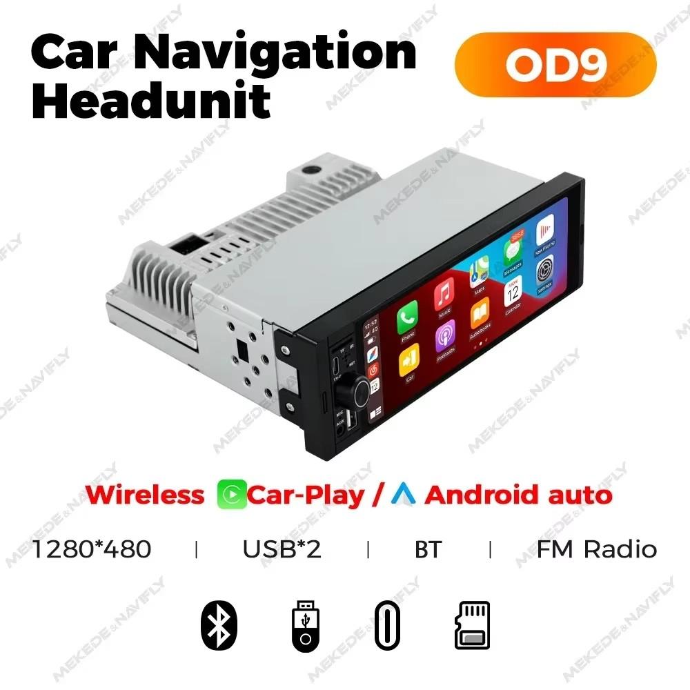 2G 32G Universal 1 Din Android 6.86 Inch HD Touch Screen Wireless CarPlay Auto Car Radio FM Stereo GPS Multimedia Video Player