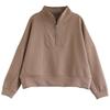 Stand-up Collar Half-chain Sweater Women's Autumn and Winter Long-sleeved Pullover Casual Top Loose Plus Size Women's Clothing