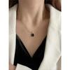 Trendy Geometric Pendant Stainless Steel Necklace, Minimalist Chain Elegant Modern Fashion Jewelry for Women