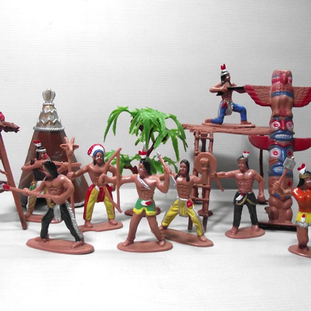 Funny Indian Figures Tribes 13Pcs/Set Model Home DIY Scenery Accessory