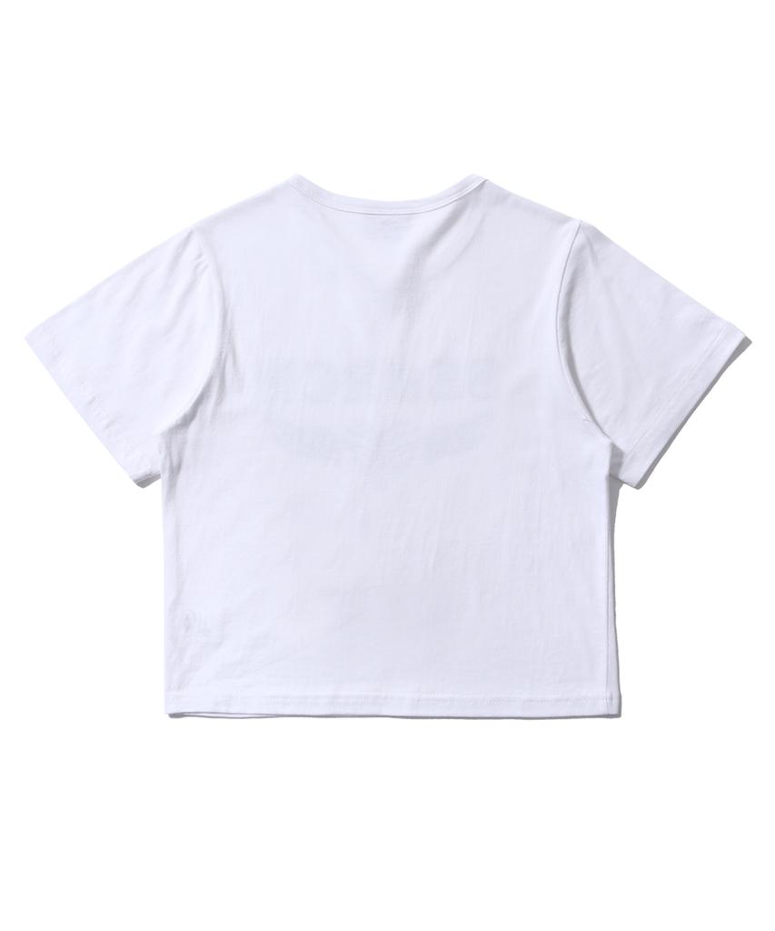 Sseochi410 Angel Logo Crop Top White
