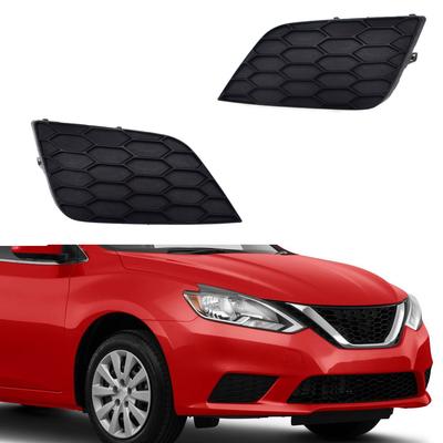 Nouvelle Paire de Cache-Phares Antibrouillard Noirs Grille Enjoliveur Pour Nissan Sentra 2016-2019