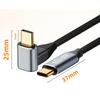 Gen2 Type-c To Type-c Data Cable Usb3.1 Hd Output Pd100w Charging 3d Elbow Projection Line Compatible For Steam Deck