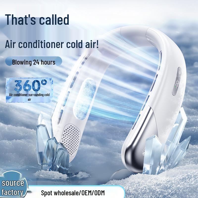 Bladeless Hands-Free Neck Fan: Portable, Wearable, and Perfect for Outdoor Sports