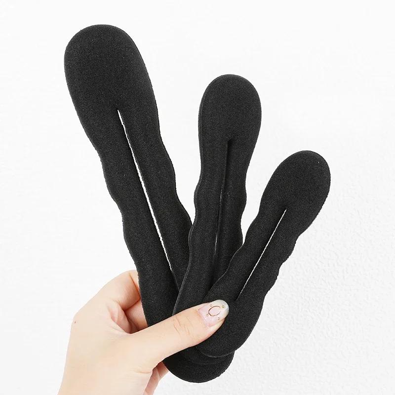 Women Sponge Hair Styling Donut Bun Curler Maker Black Hair Clip Ring Girls Braider Magic Foam Donut Twist  DIY Tool Accessories