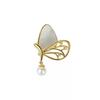 Elegant Butterfly Pendant Brooch with Pearl for Sweaters and Jackets