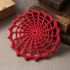 Decorative Gothic Yarn Coasters Spider Web Crochet Coaster, Handmade Knitted Drink Mat, Aesthetic Table Boho Style Dining Mats Protection Mats,