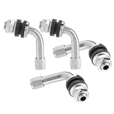 4 adet 90 Derece Açı Cıvatalı Tubeless Krom Kaplamalı Metal Lastik Vana Sapları L Şekilli Araba Lastik Vana Sapı Oto Aksesuarları