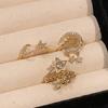 Medieval Small Fragrant Style French Retro Star Full Diamond Tassel Open Ring Niche Design Light Luxury High-End Accessories