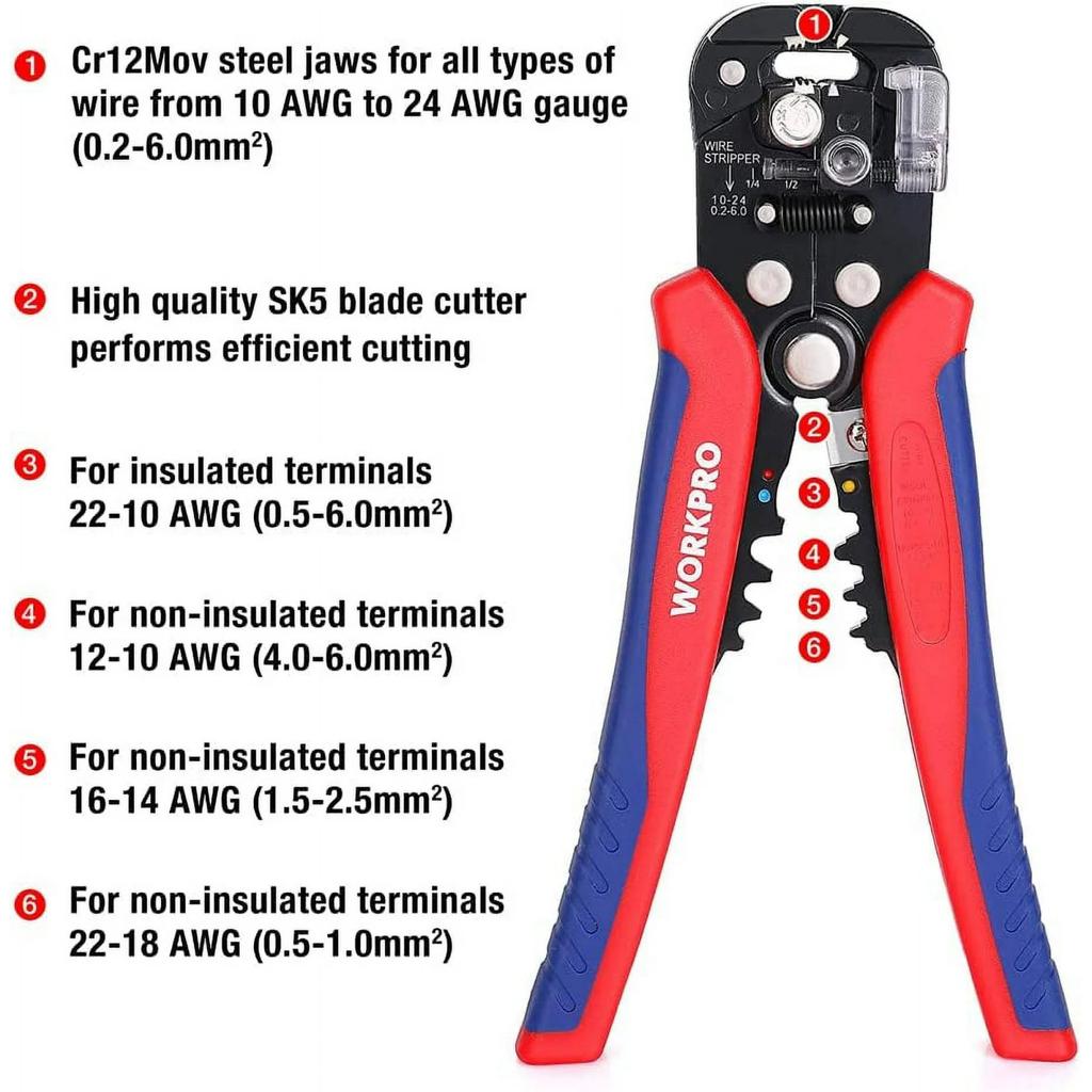 Szczypce do ściągania izolacji elektryka Cięcie przewodów Ściąganie izolacji Ściąganie Szczypce do przewodów sieciowych Cięcie przewodów Kabel Automatyczne szczypce do ściągania izolacji