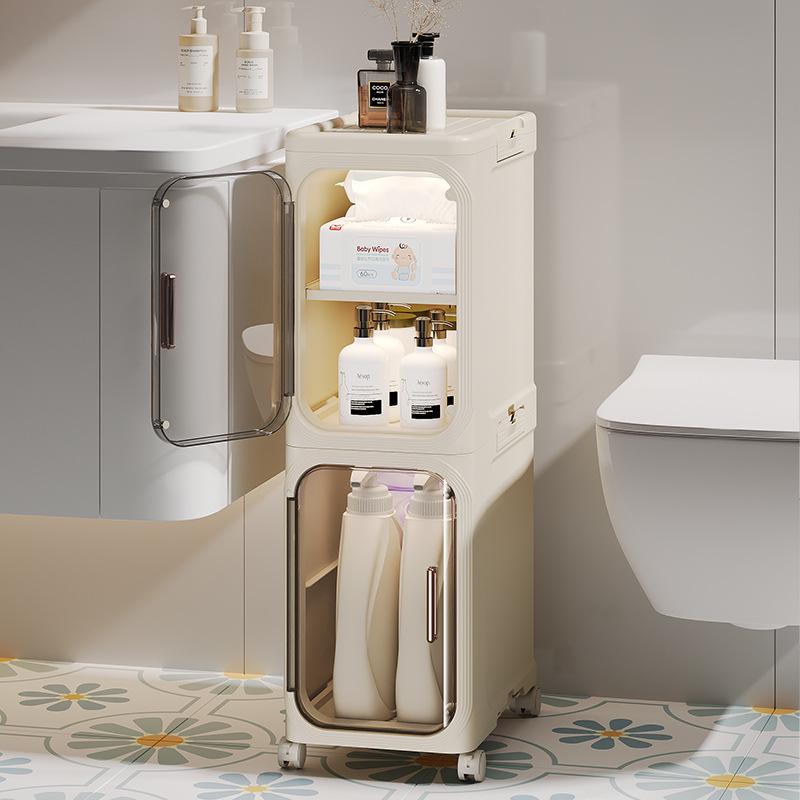 Foldable Bathroom Gap Storage Cabinet with Drawers