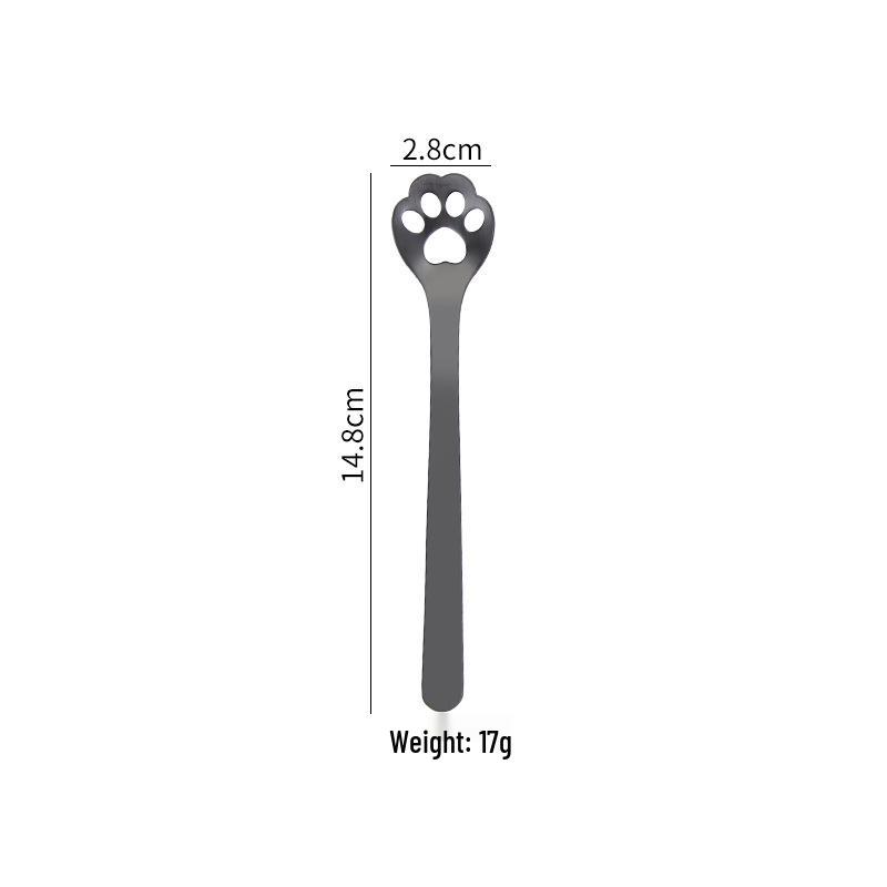 304 Stainless Steel Cat & Dog Paw Coffee Stirring Spoon - Creative Cartoon Gift Spoon