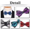 [White Fang] Jacquard Bow Tie, Unique Design, Stylish Fashion for Men and Women, NC094 (RedBlack)