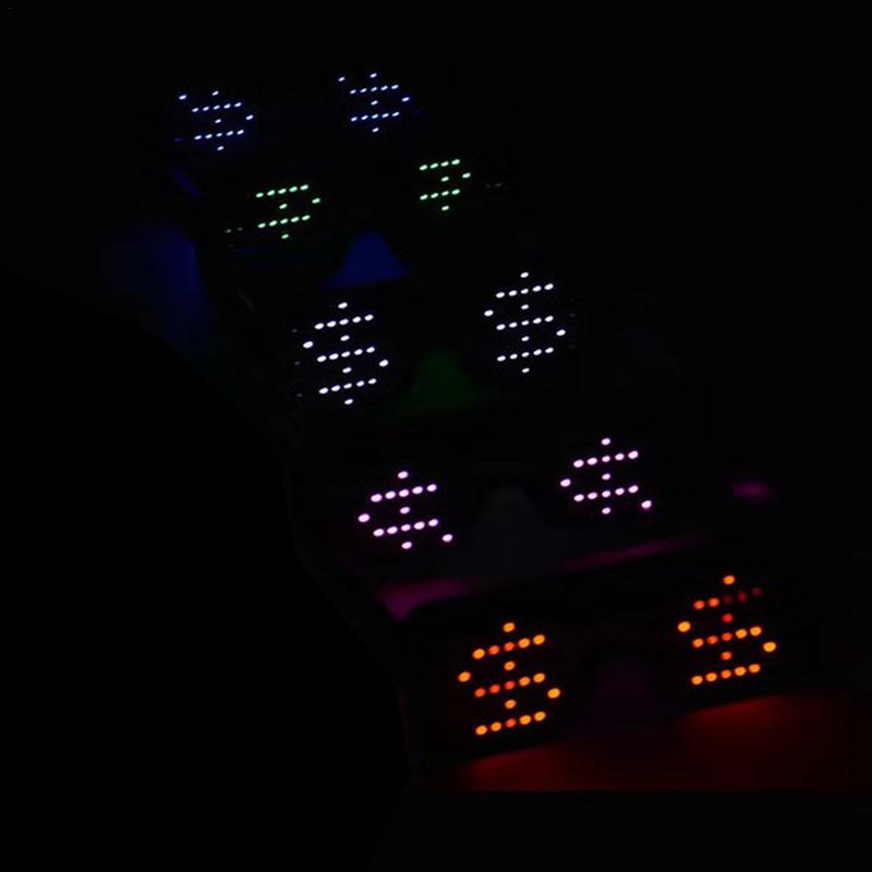 USB nabíjecí LED osvětlení Brýle 4 Barvy 10 Vzorů Svítící Brýle Pro Halloween Bar KTV