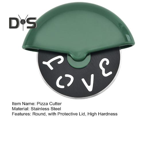 Stainless Steel Pizza Cutter Anti-rust Round Cutting Wheel Pizza Rocker Slicer with Lid Pastry Baking Tools Kitchen Gadgets