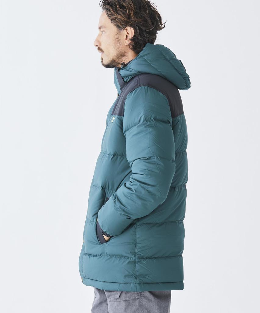 Mountain Classic Down Color Block Japan Fit S Dark Multicolor 1000204593 [LLVEN] Men's Parka, Pine/Black