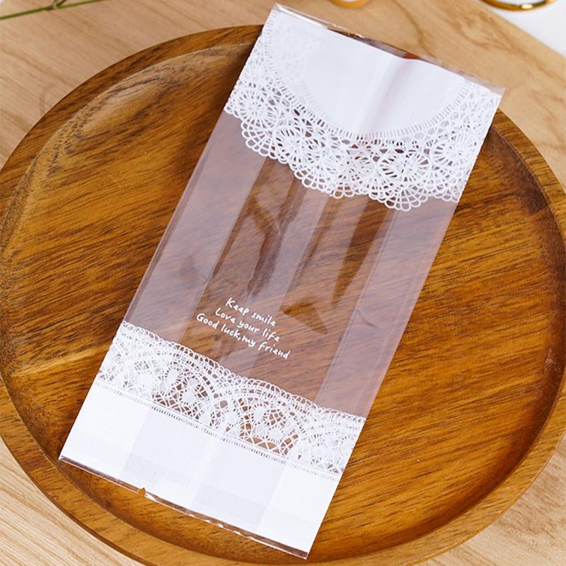 50Pcs Transparent Snowflake Pastry Packaging Bag Machine Sealed Bag For Baking Snacks Cookies Nougat And Snowflake Pastry