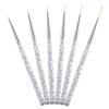 5/7/9mm 11/15/20mm Nail Brush Acrylic French Stripe Line Painting Drawing Flower Pen Gel UV Polish Marble Handle Manicure Tools