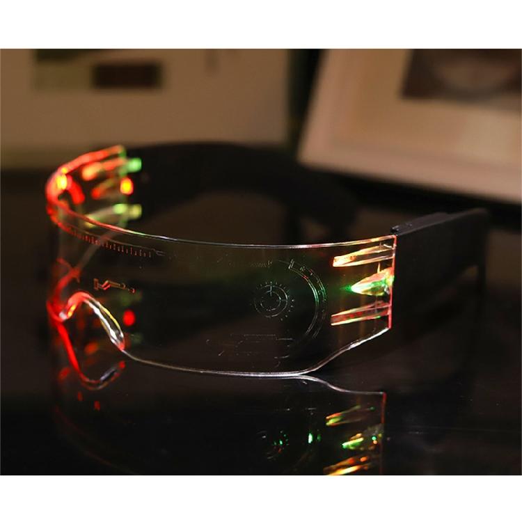 Chemion LED Visor Rave Glasses for Men Cosplay Festivals Halloween Bars Clubs