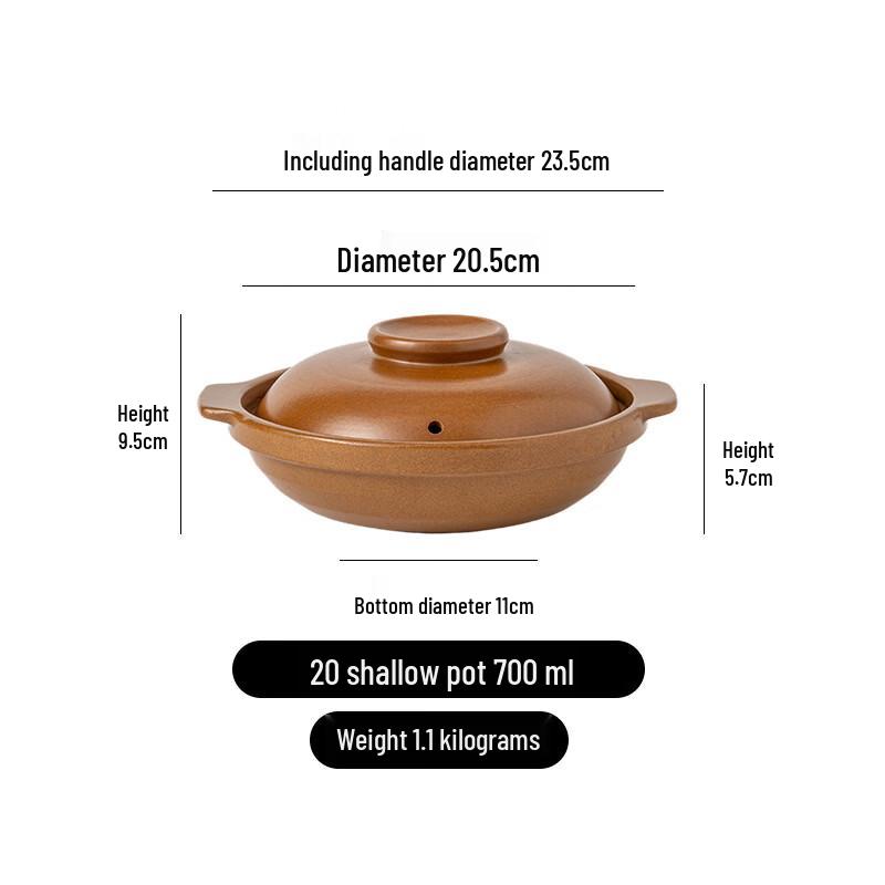

ZISIZ Ceramic Clay Pot with Lid
