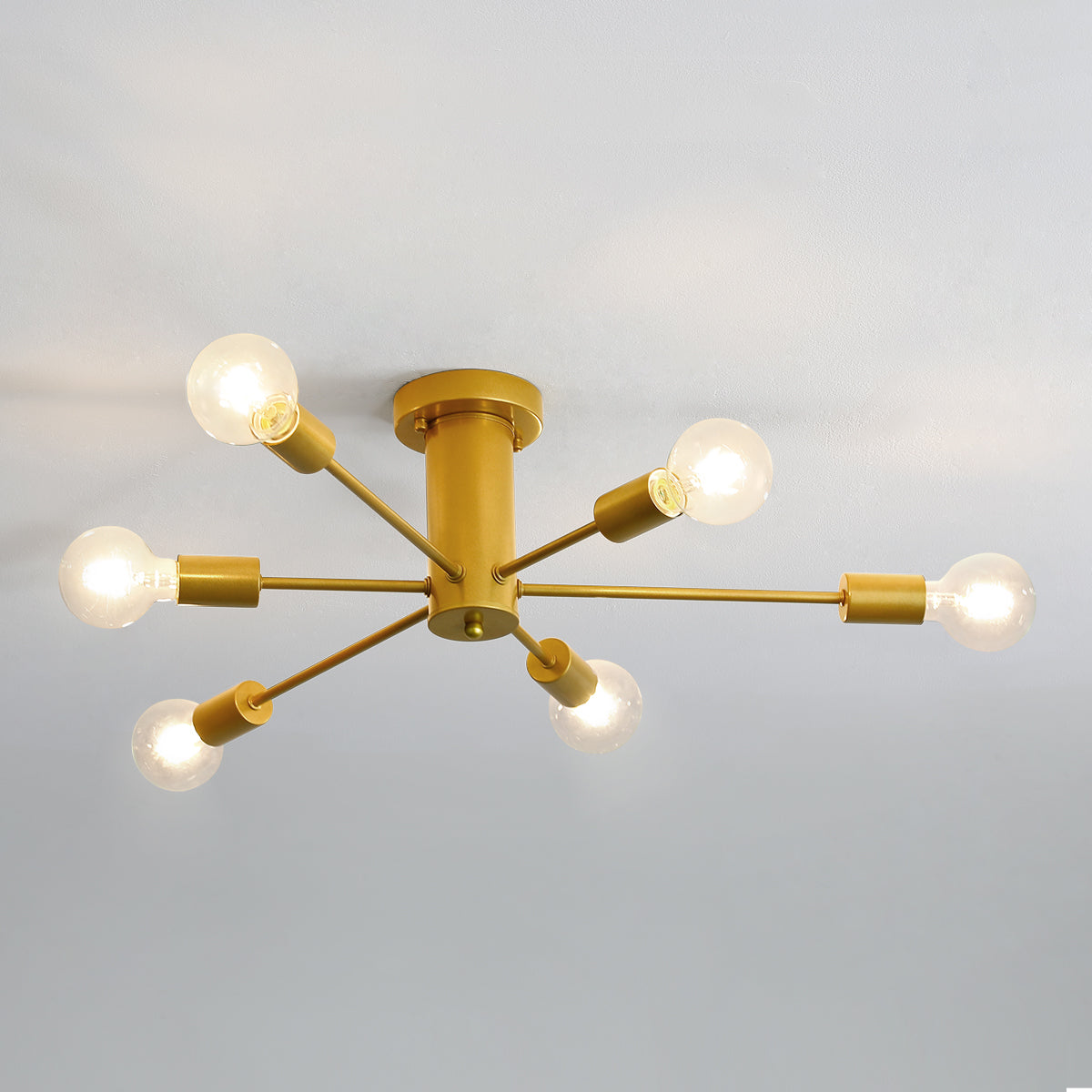 

Современный потолочный светильник заподлицо Современный потолочный светильник «Спутник» 6 светильников Подвесной потолочный светильник середины века Великолепная люстра для столовой