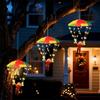 LED Christmas Parachute Santa Lights, Shopping Mall Park Courtyard Gate Decoration String Lights