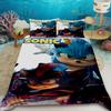 Duvet Cover Sonic Hedgehog Cartoon Bedding Set Comforter Cover with 2 Pillocase Bedroom Dormitory Best Gifts