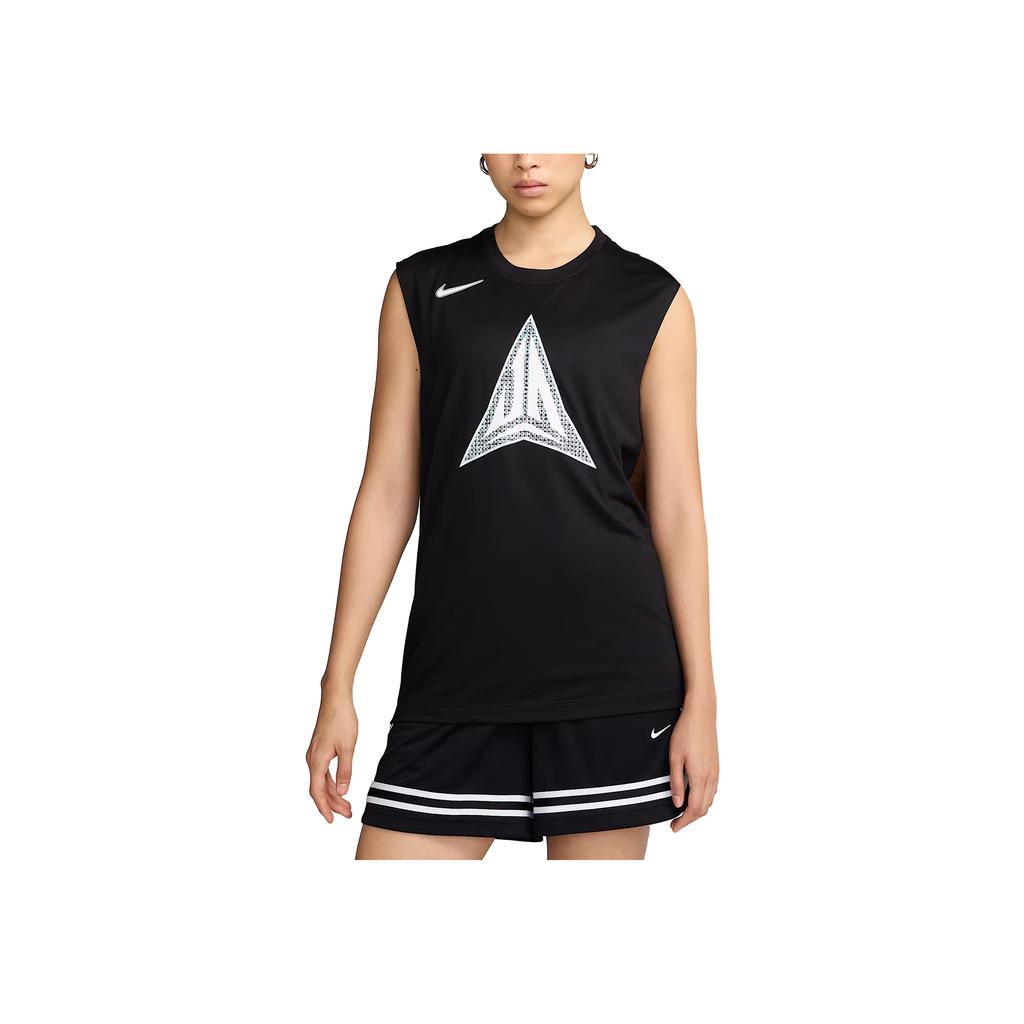 Nike Logo-Print Rundhals Ärmelloses T-Shirt Herren Tops Schwarz FZ8080-010