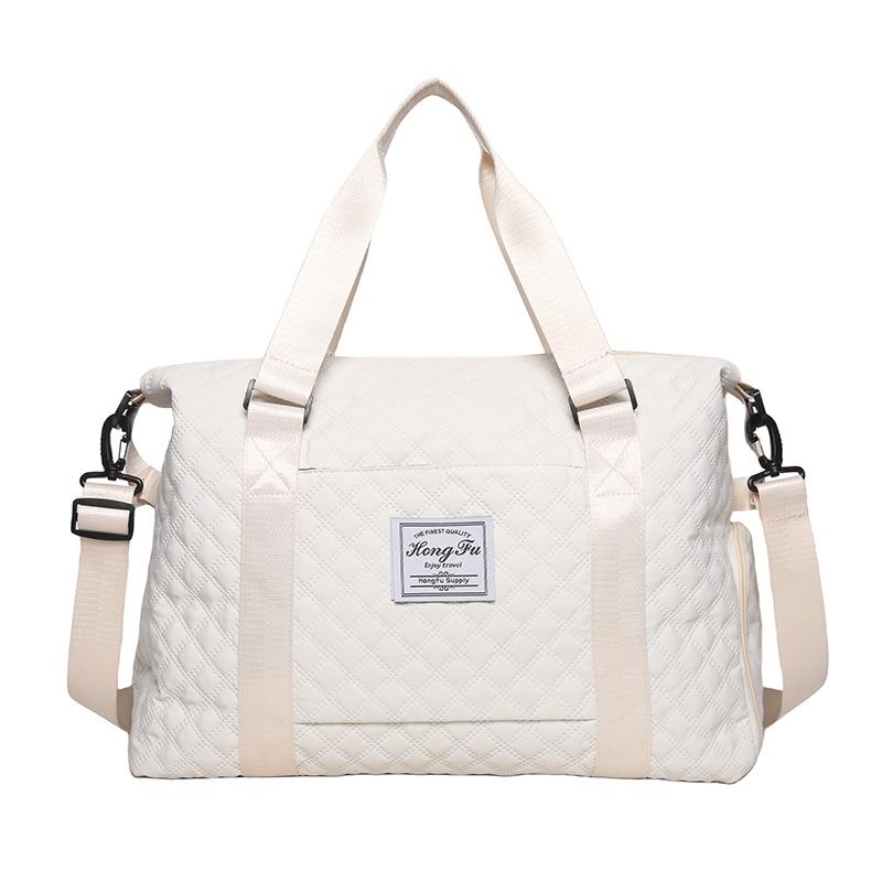 

Short-distance large-capacity fitness bag, women can cross-body convenient travel bag, independent shoe position, dry and wet separation yoga bag грязно-белый