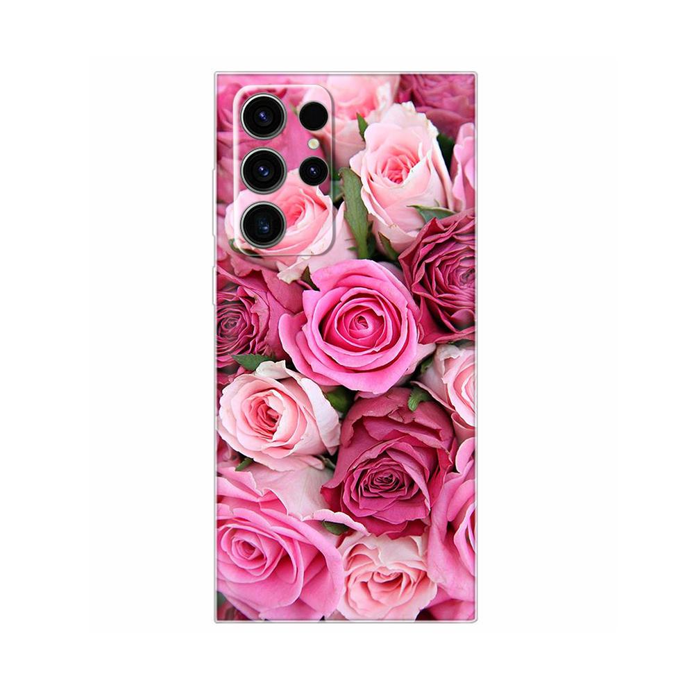 For Samsung S23 Ultra Funda Cute Cartoon Slim Clear Soft TPU Back Phone Cover For Samsung Galaxy S23 Plus S23 S 23 Bumper Cases